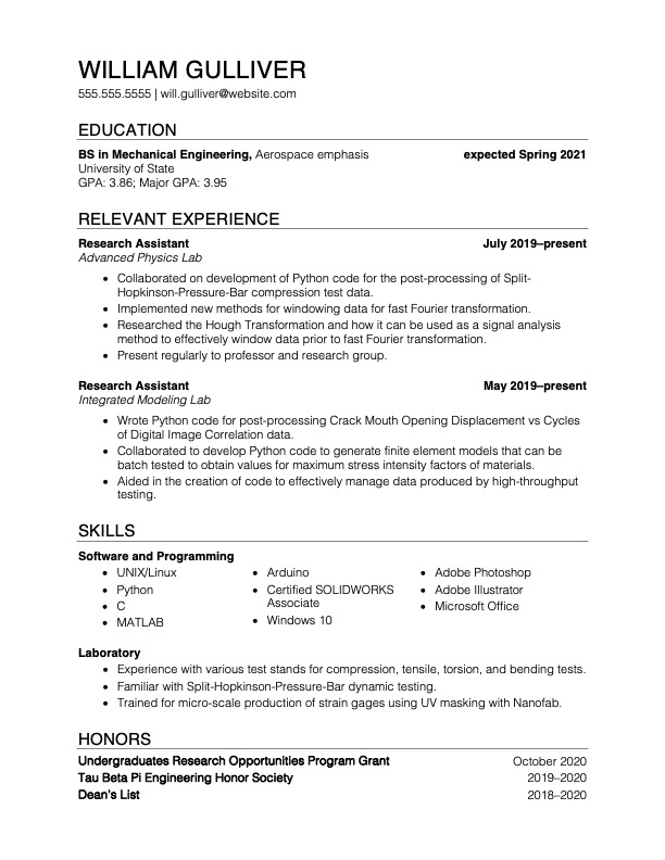 sample resume